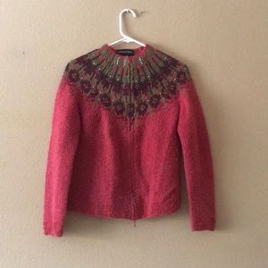 Tristan & Iseut ZIP Up Beaded Wool Sweater